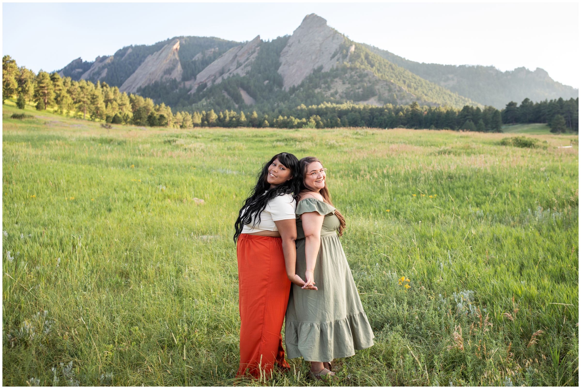 Boulder best friends portraits at Chautauqua Park by Colorado photographer Plum Pretty Photography