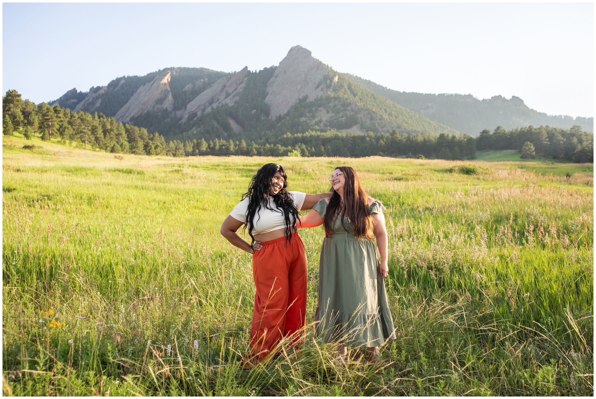 Colorado flatirons photography session during summer 