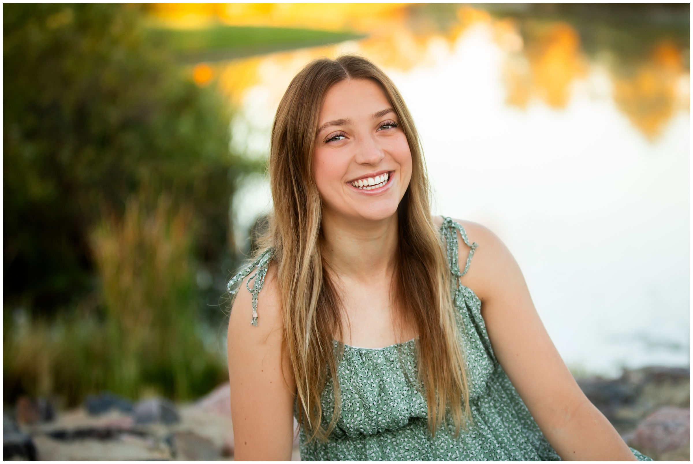 Broomfield senior portraits at Buffalo Lake at Anthem Ranch by Colorado photographer Plum Pretty Photography