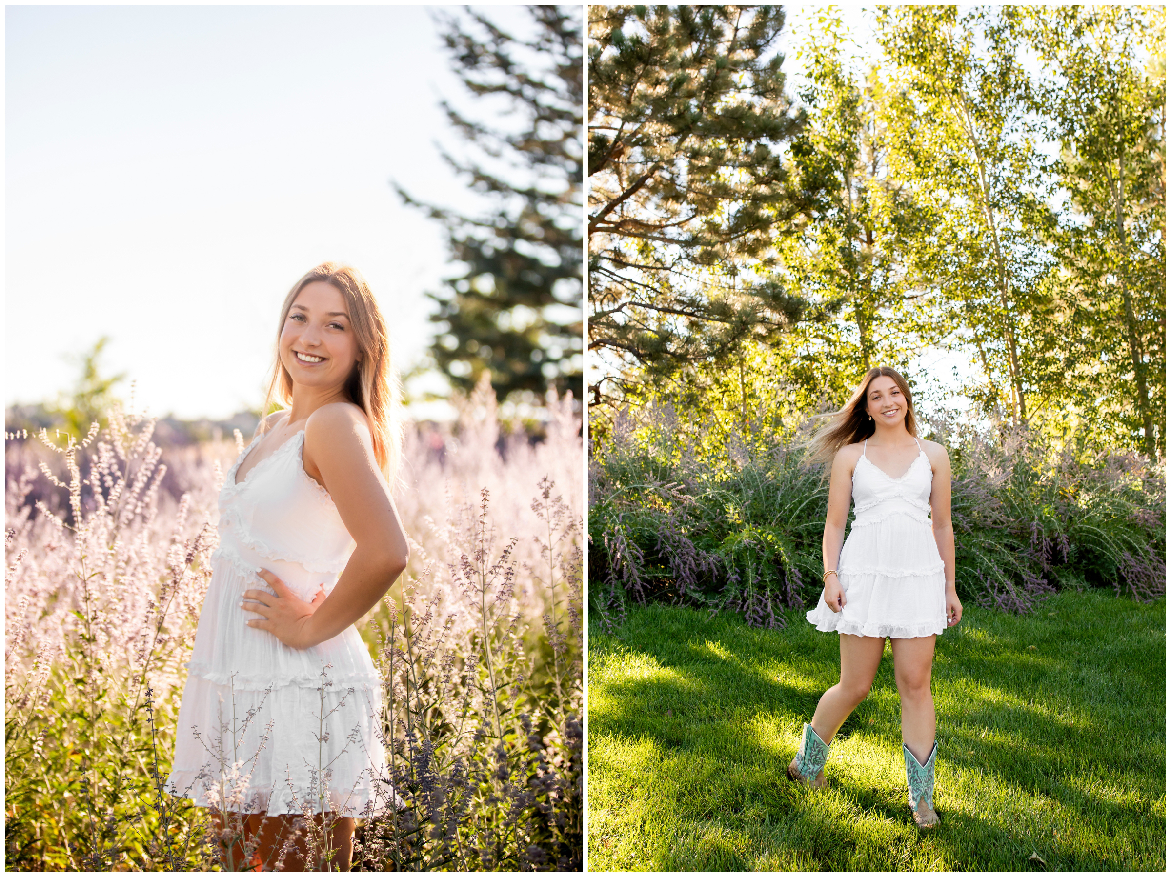 flower field senior photography session in Erie Colorado 