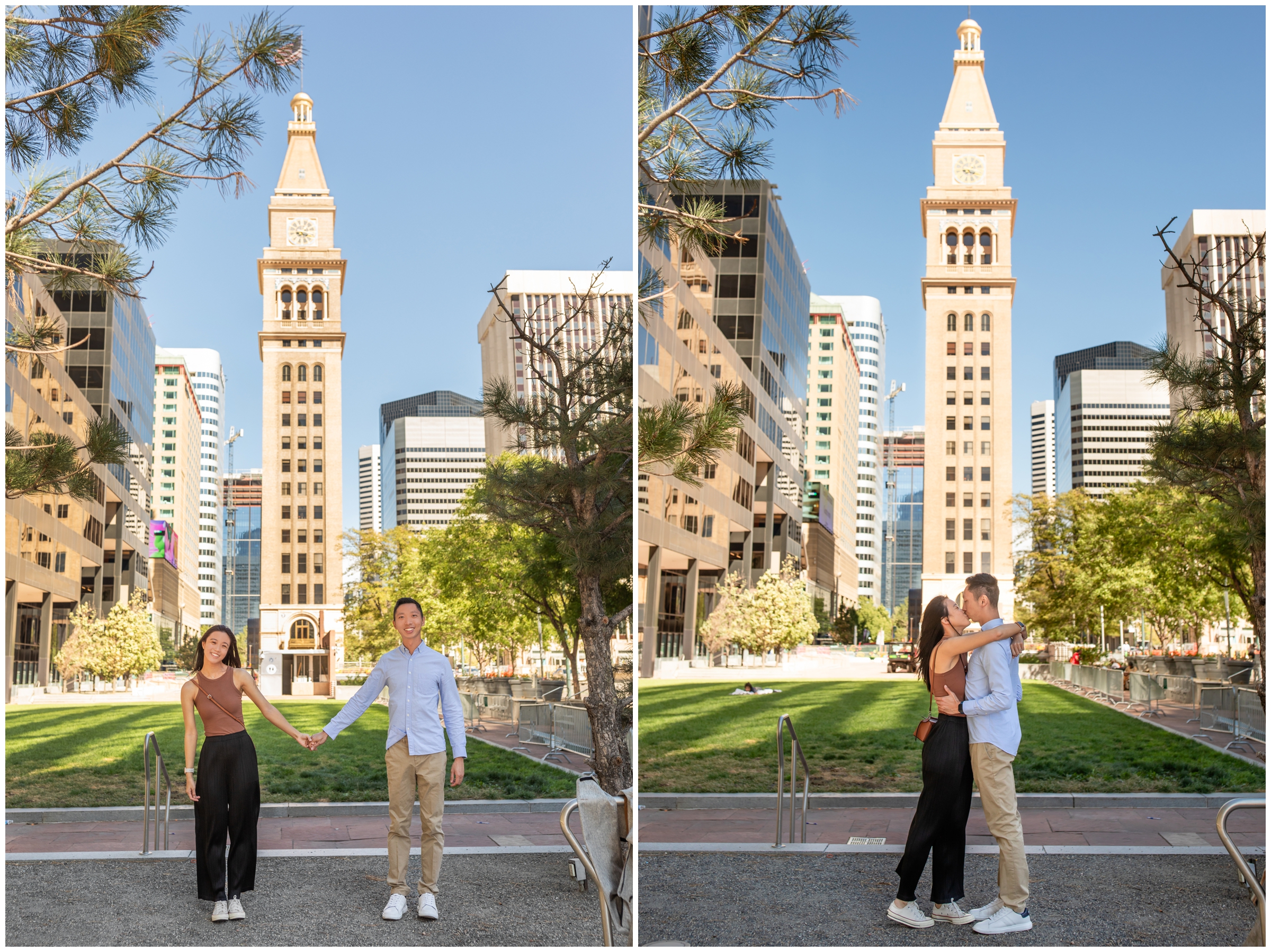 downtown Denver engagement session by Plum Pretty Photography