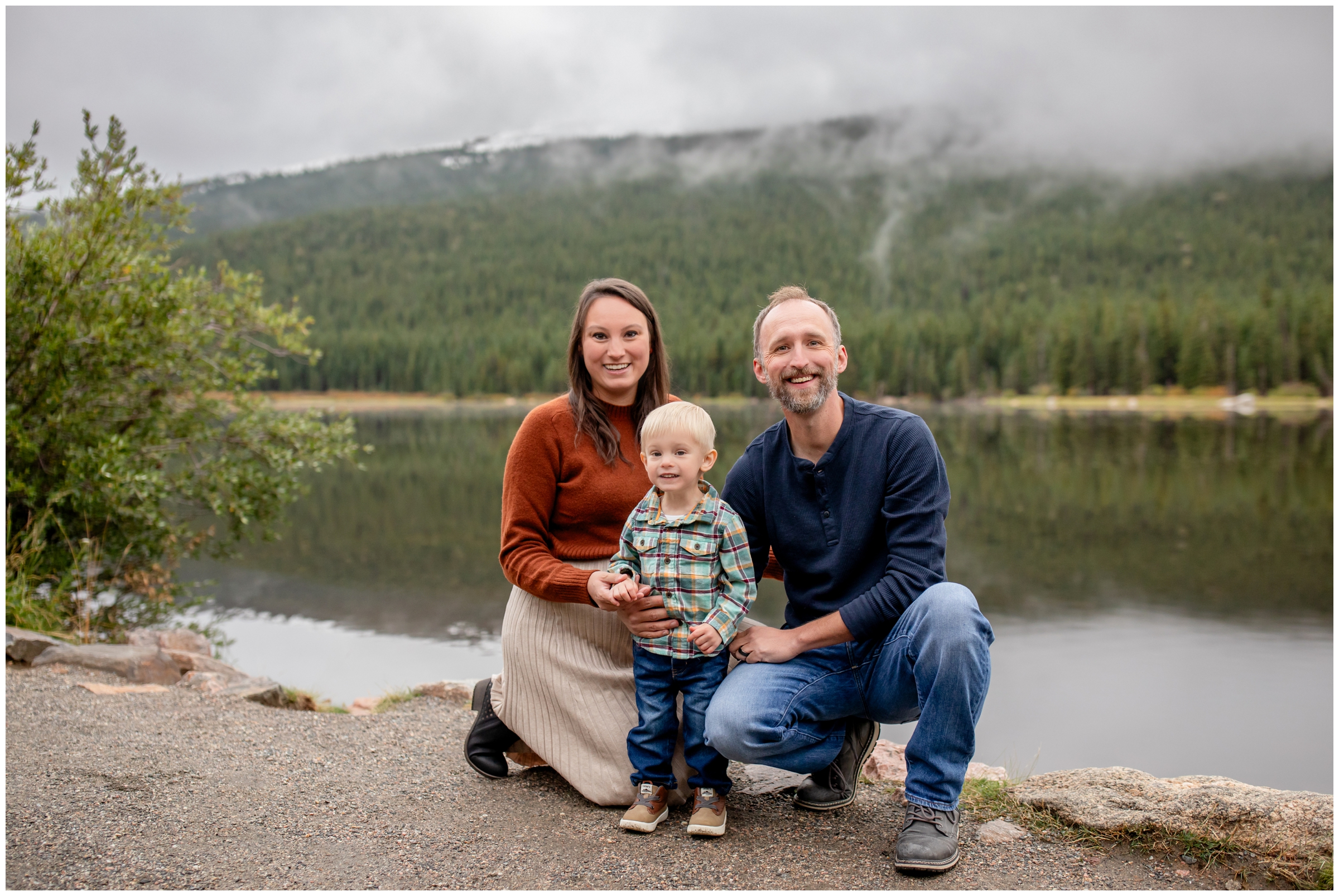 Colorado family maternity photography session during fall at Echo Lake Park by portrait photographer Plum Pretty Photography