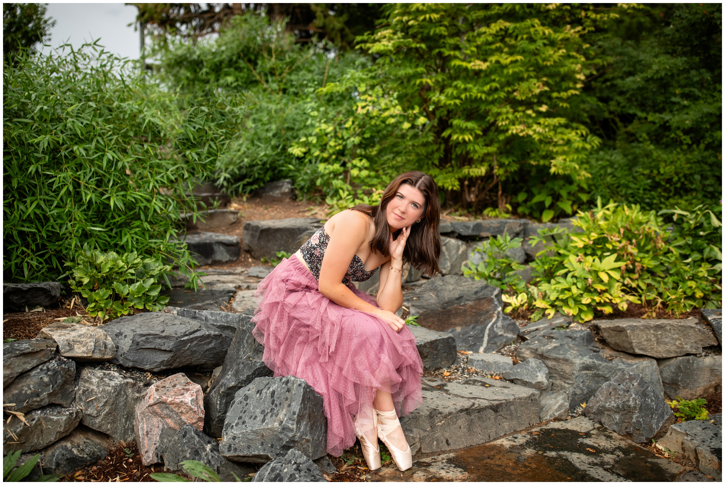 ballet senior photography inspiration at the Denver Botanic Gardens in Colorado 
