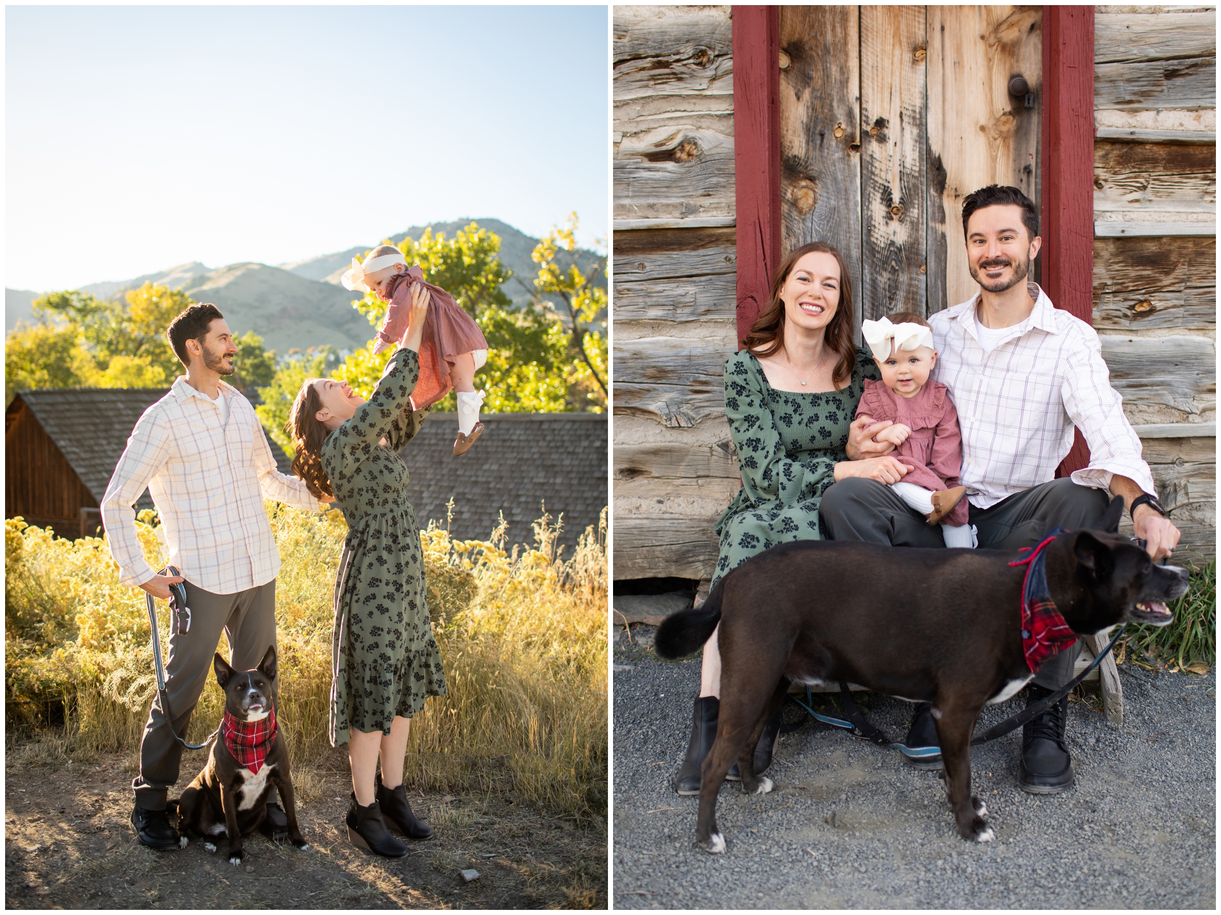 Colorado family photos with dog in Golden 