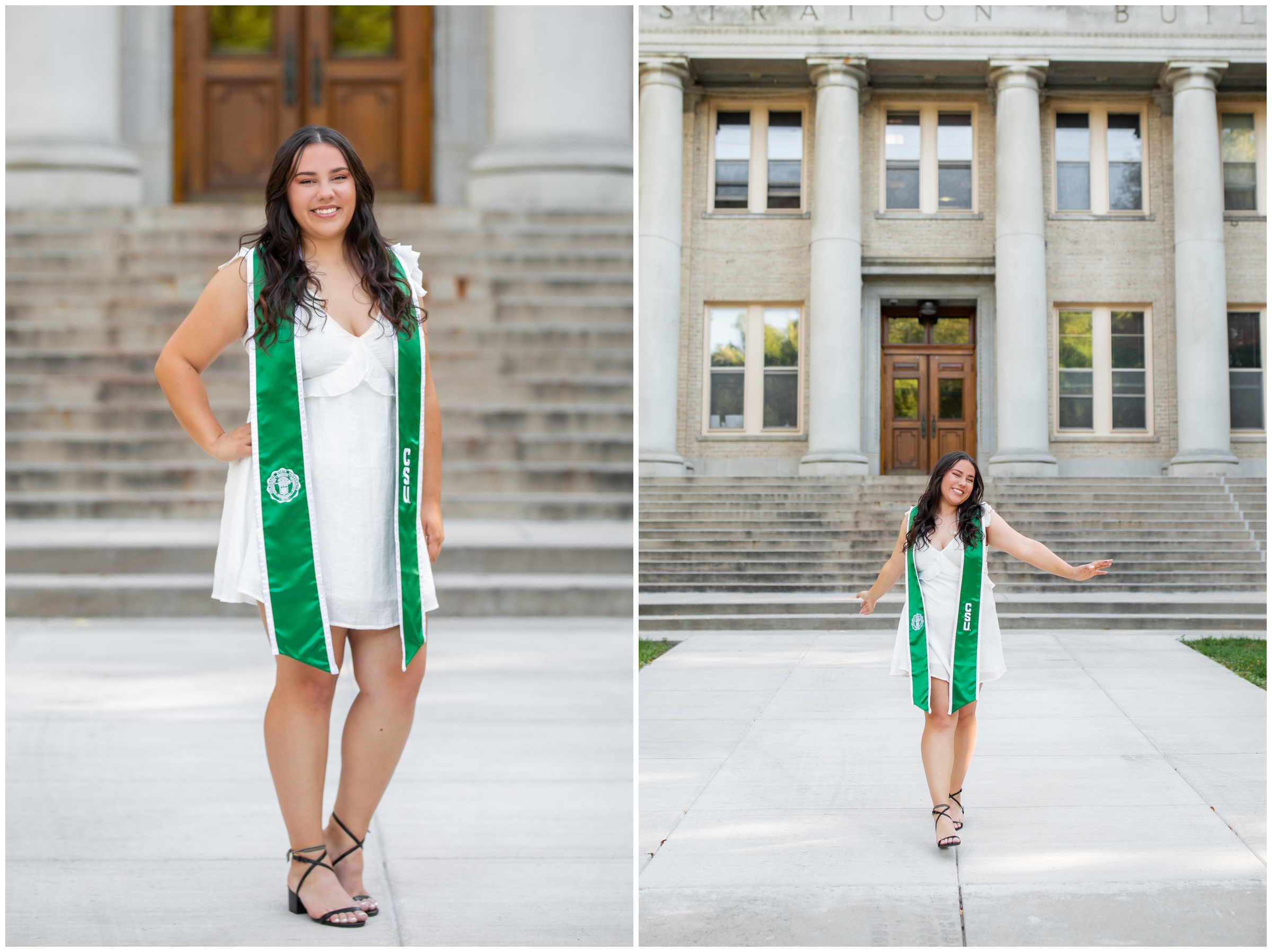 CSU college senior pictures at the oval by Ft. Collins photographer Plum Pretty Photography