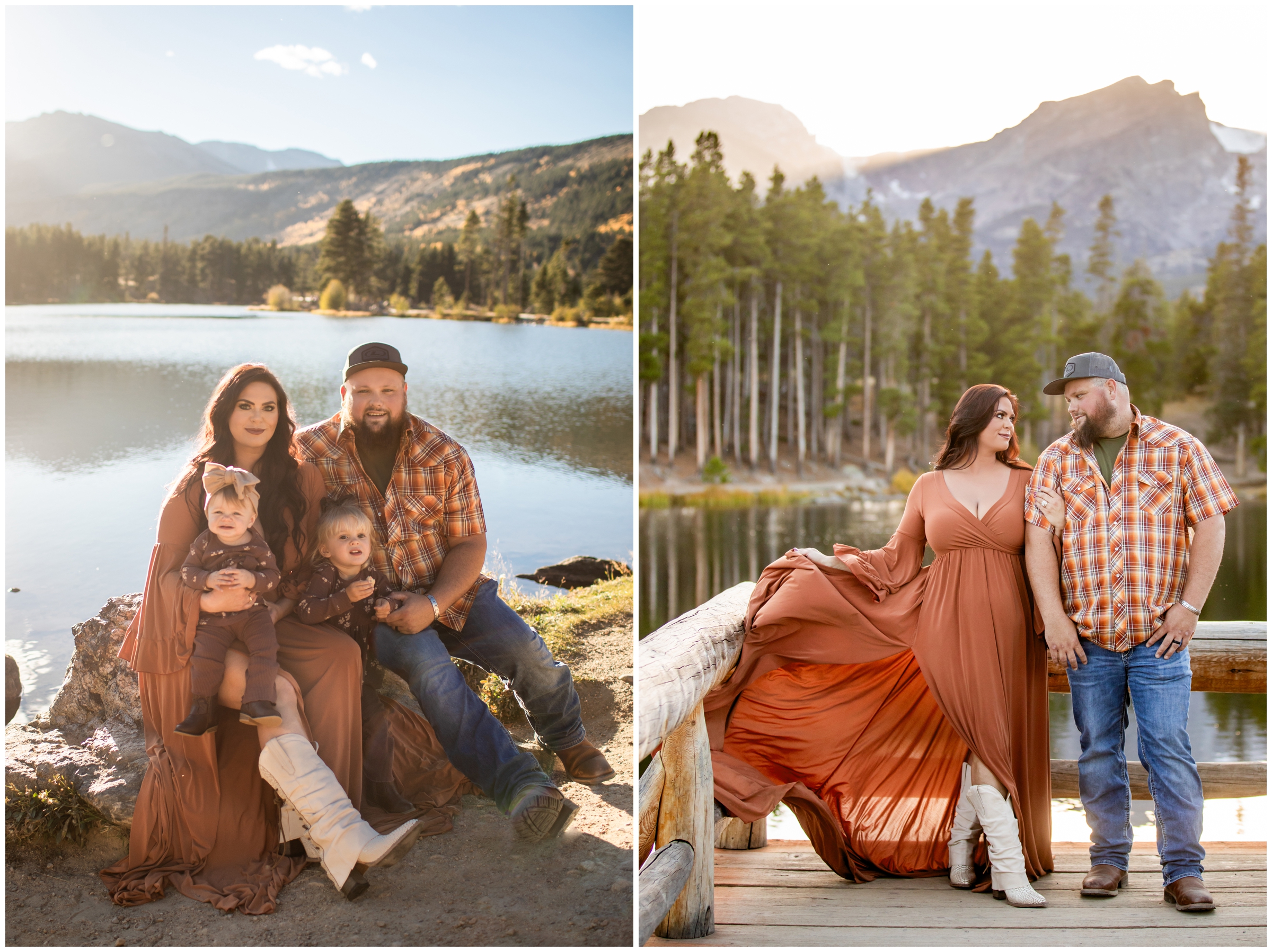 mountain family photos at Sprague Lake in RMNP by Colorado portrait photographer Plum Pretty Photography 