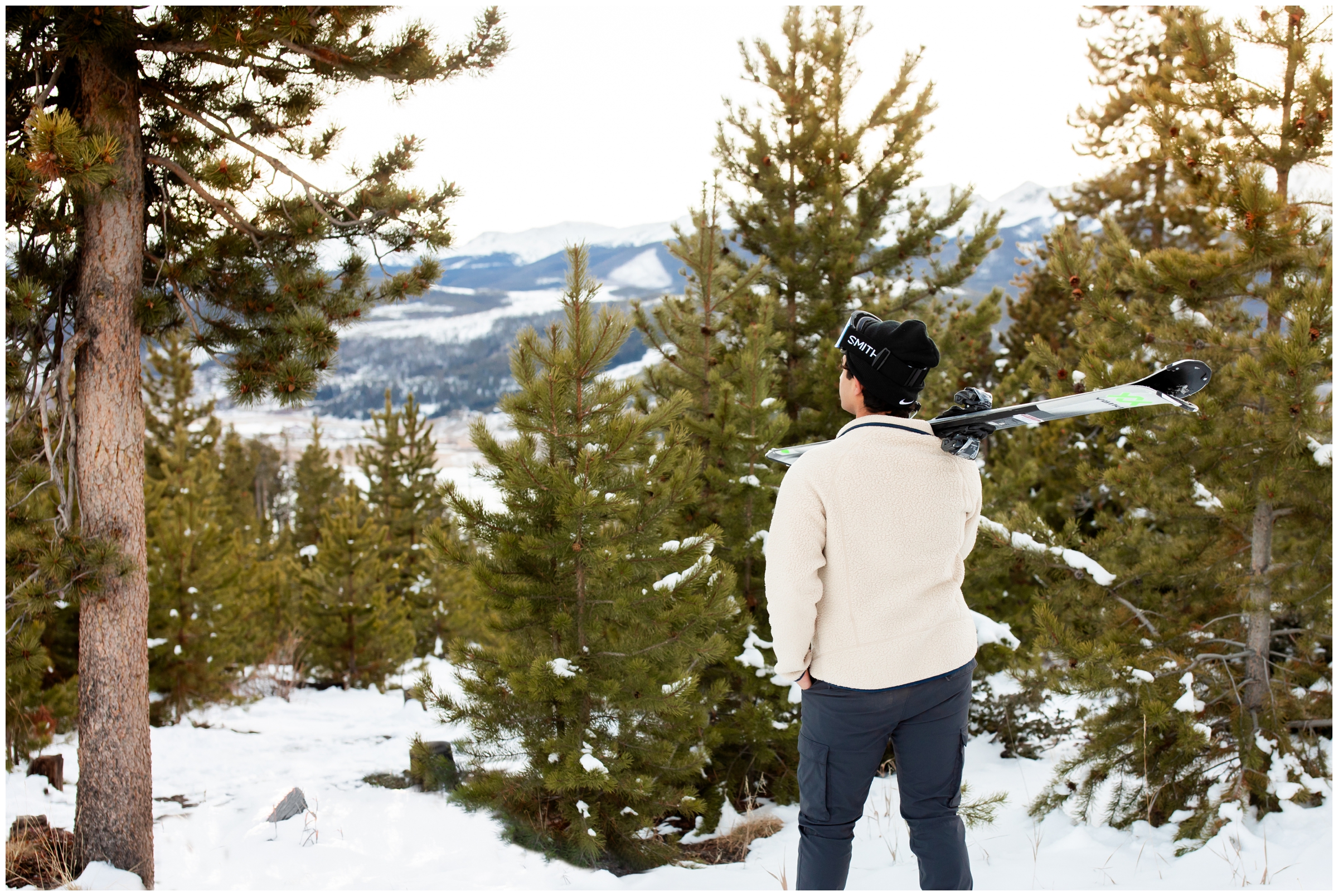Breckenridge Colorado senior pictures and skiing portraits at Sapphire Point by Plum Pretty Photography
