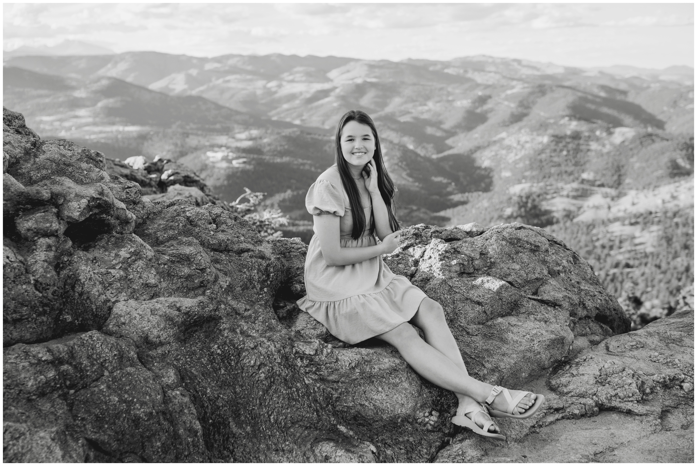 Boulder mountain senior photography inspiration at Lost Gulch Overlook by Plum Pretty Photography 