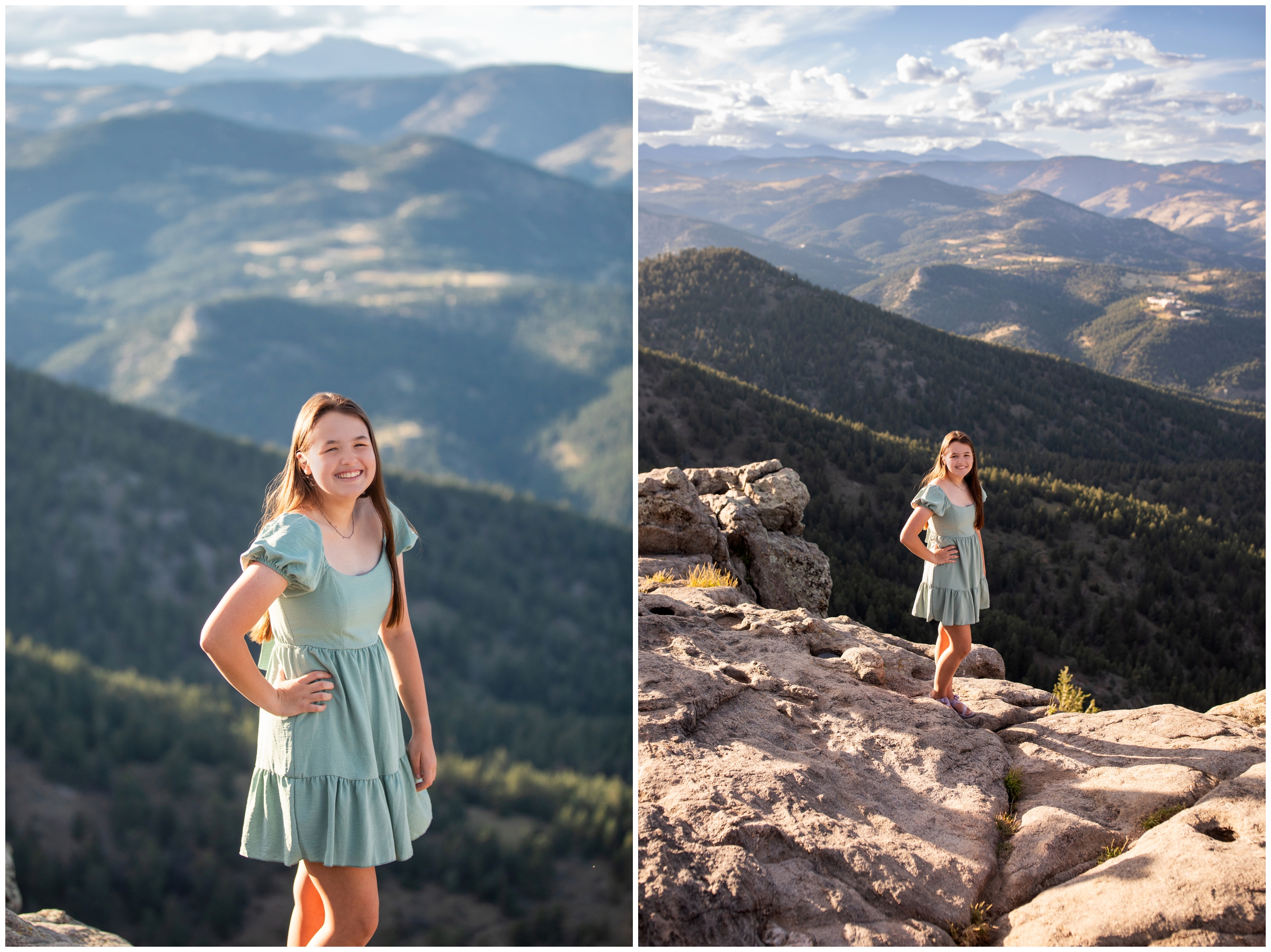mountain senior pictures at Lost Gulch Overlook by Boulder Colorado portrait photographer Plum Pretty Photography