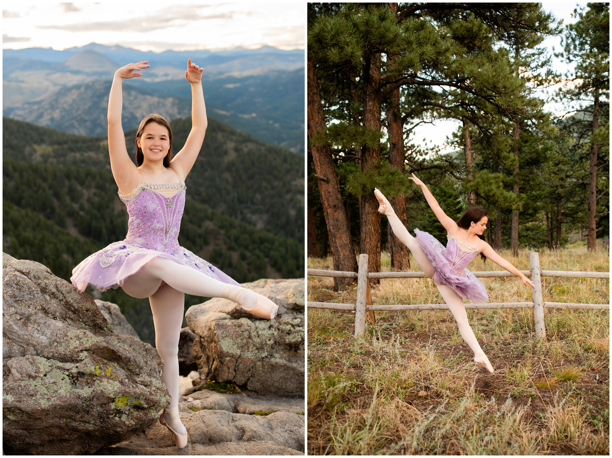 Colorado ballerina senior photos at Lost Gulch Overlook by Boulder portrait photographer Plum Pretty Photography