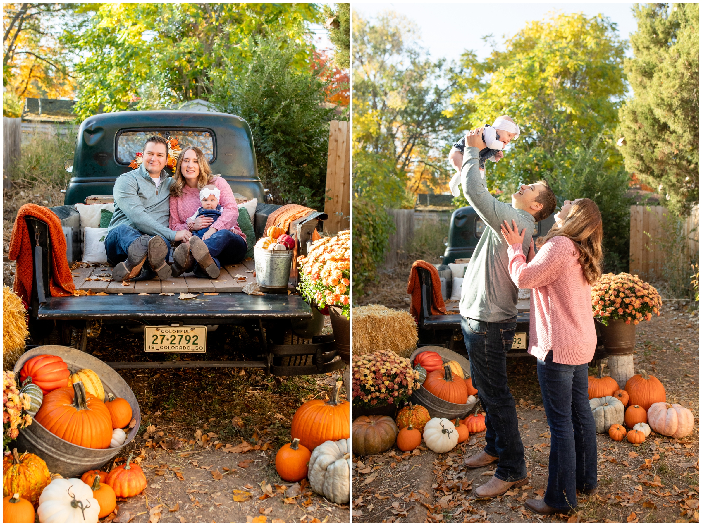 candid family photos during the fall in northern Colorado 