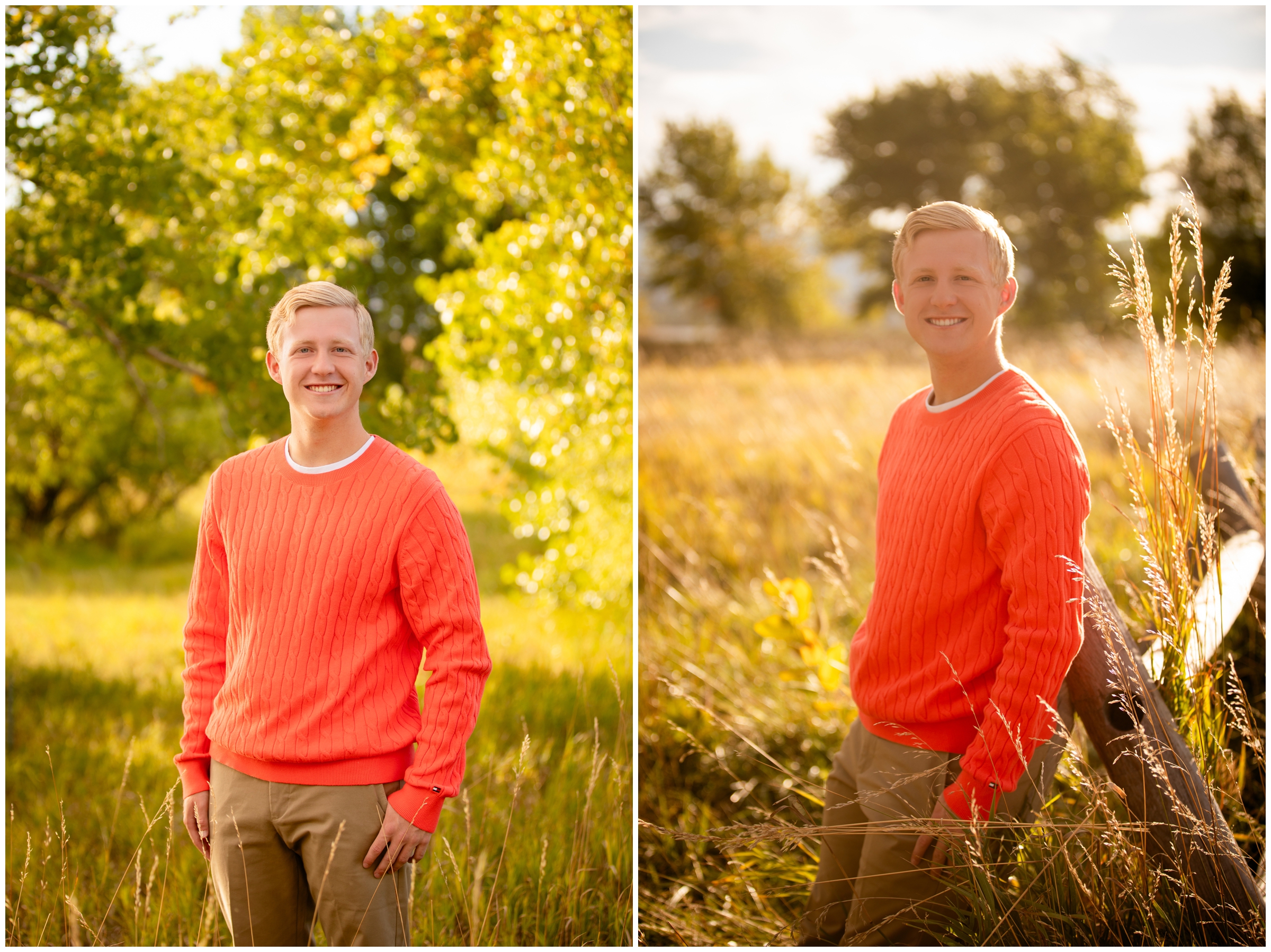 Frederick High senior photos at Coot Lake during fall by Colorado portrait photographer Plum Pretty Photography