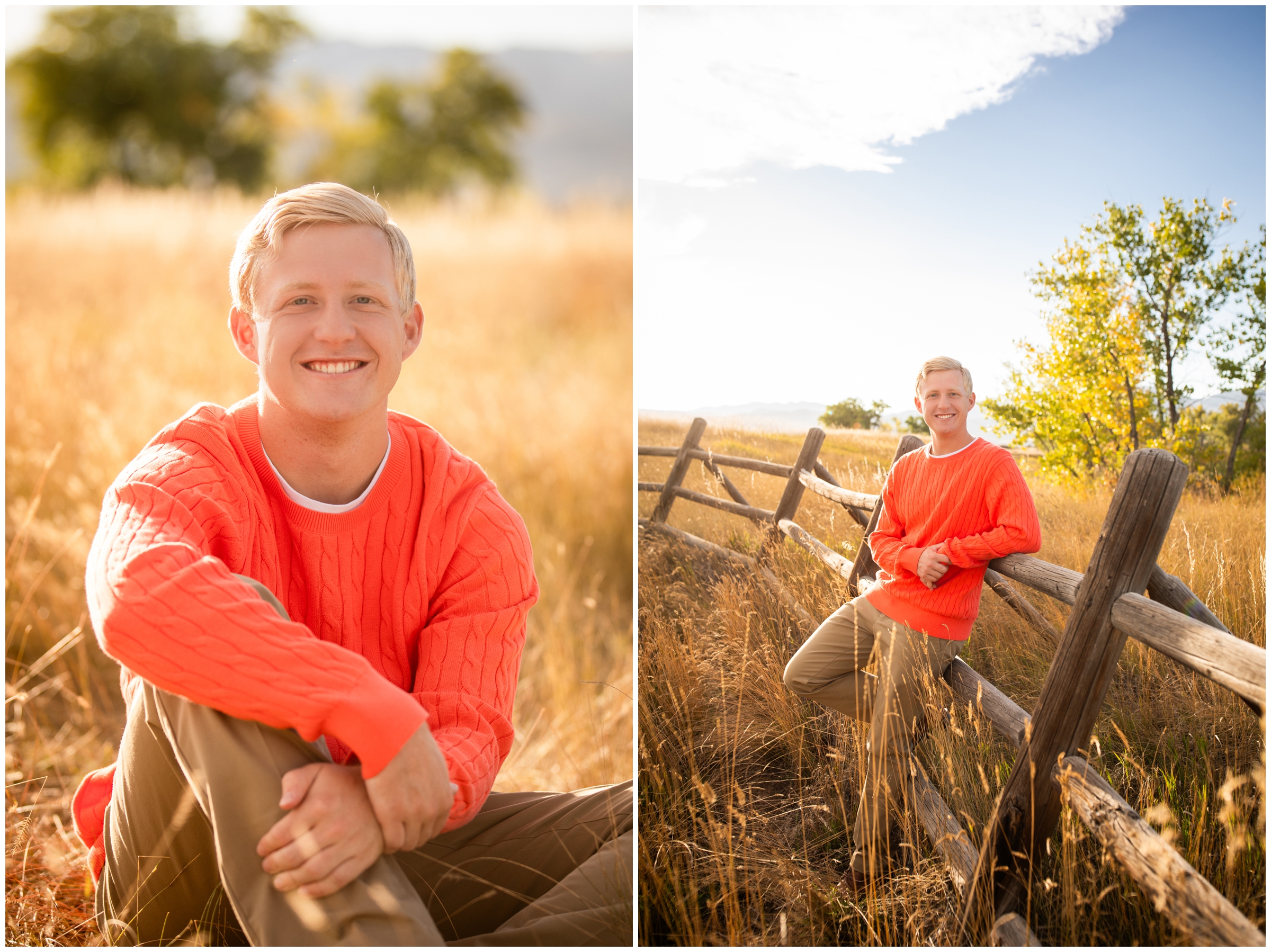 Frederick High senior photos at Coot Lake during fall by Colorado portrait photographer Plum Pretty Photography