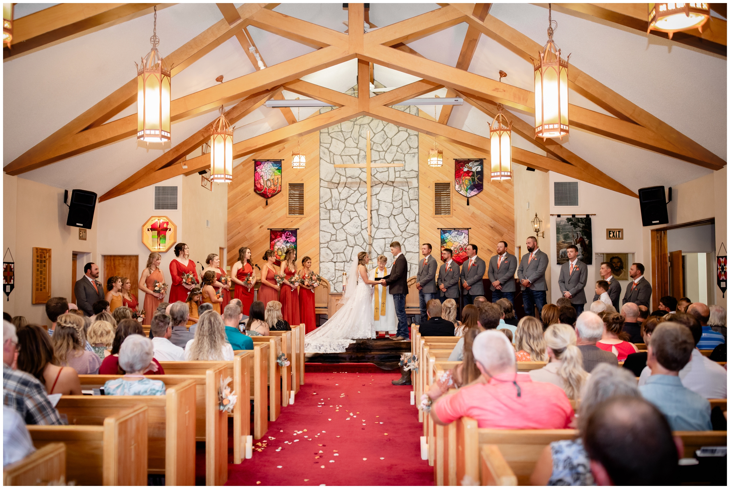 wedding ceremony at Haxtun Methodist Church 