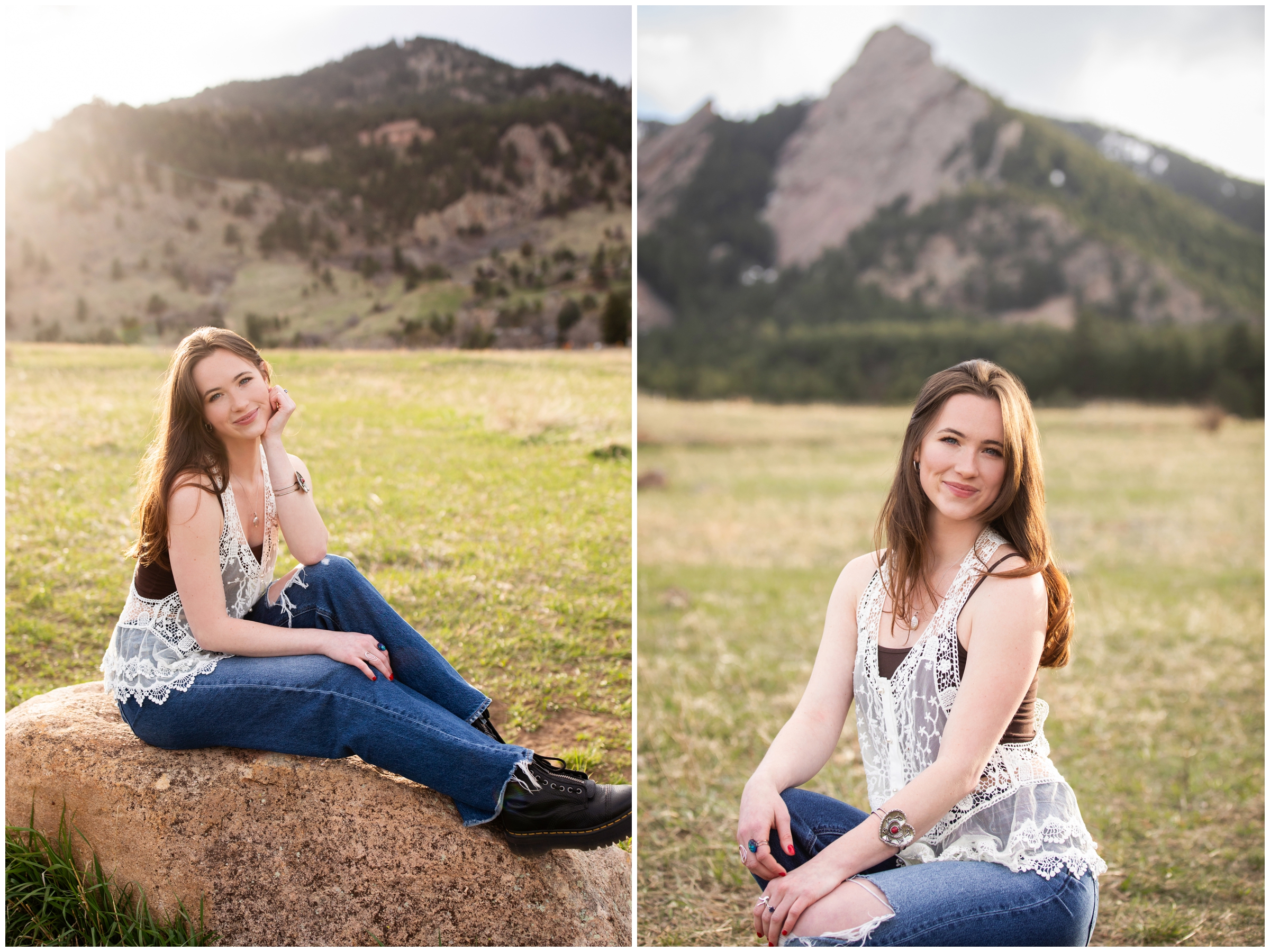 CU Boulder college senior photos at Chautauqua Park by Colorado portrait photographer Plum Pretty Photography