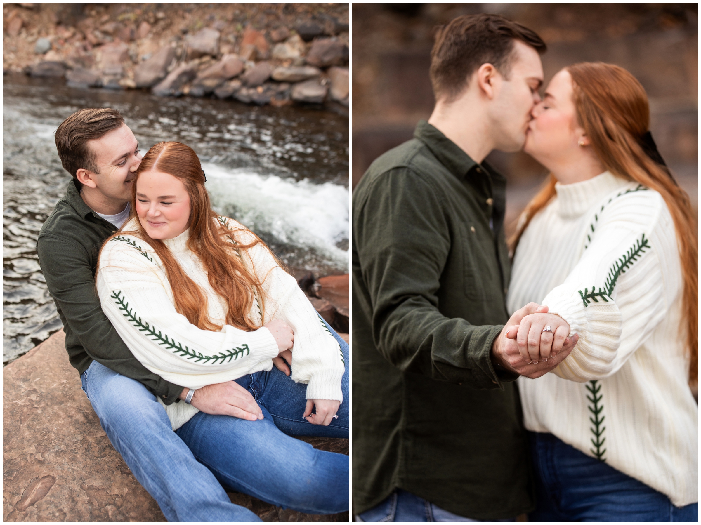 river engagement photos inspiration in Lyons Colorado by Plum Pretty Photography 