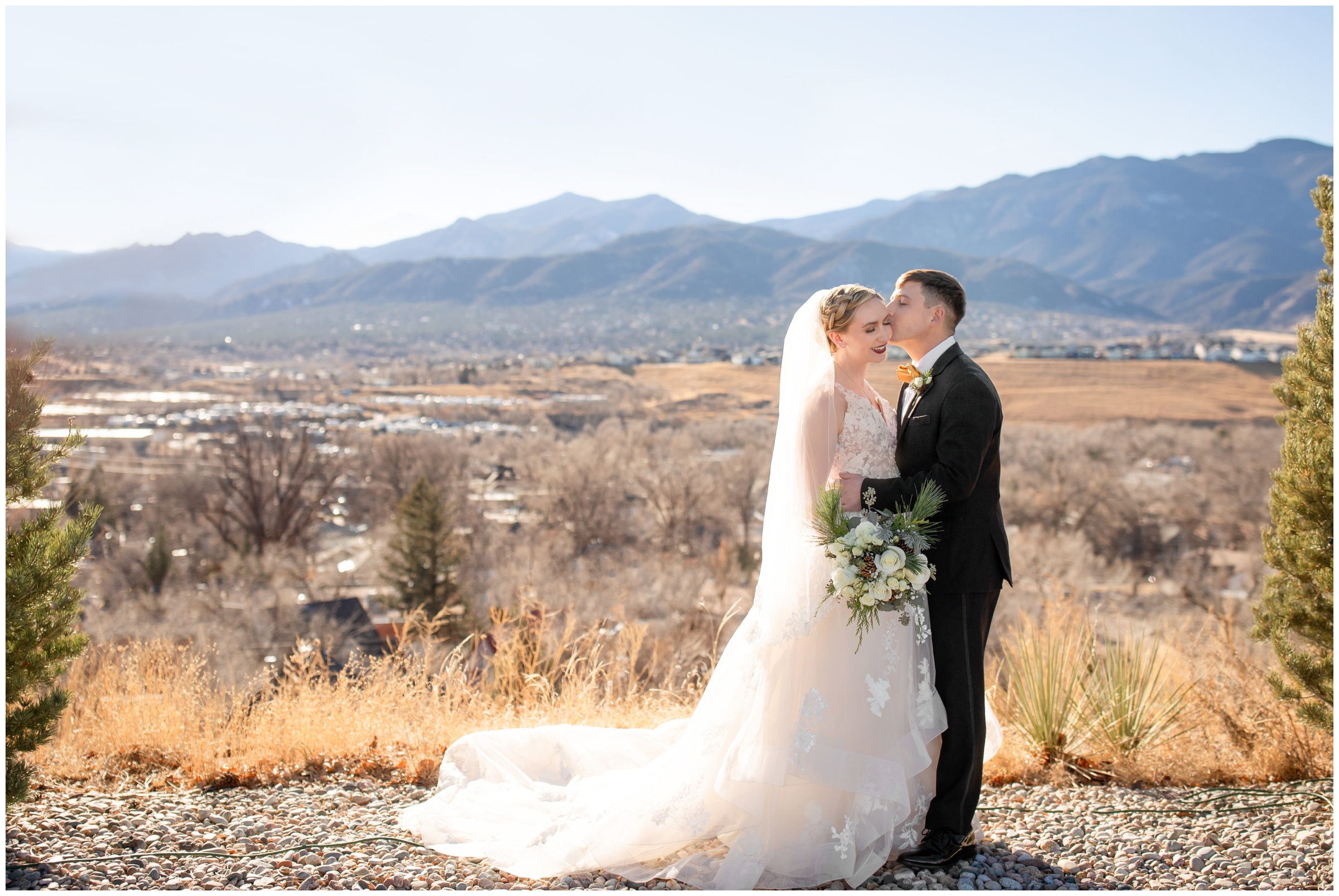 mountain wedding photos at the Pinery in Colorado Springs by Plum Pretty Photography