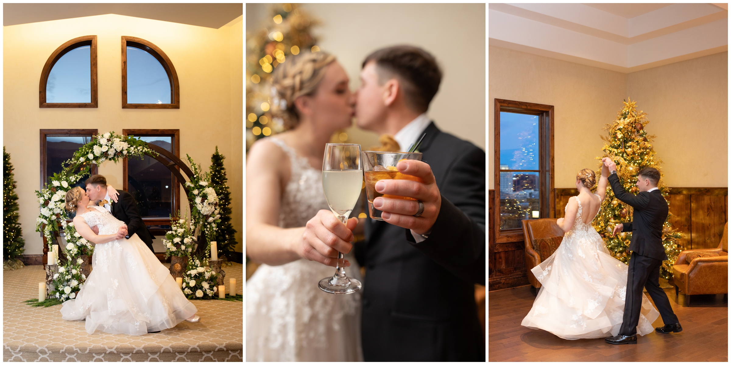 indoor winter wedding photography inspiration at the Pinery at the Hill