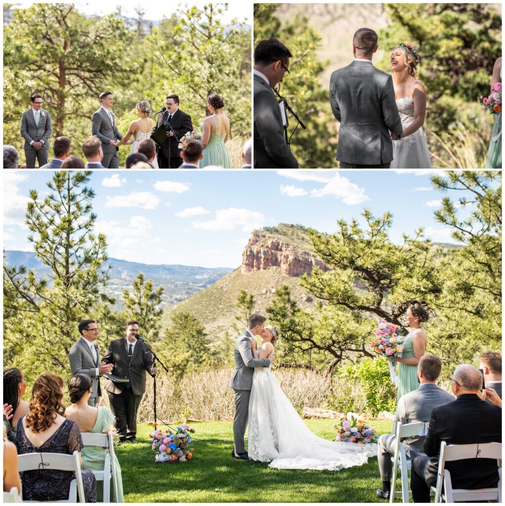 outdoor spring wedding ceremony inspiration in Lyons Colorado