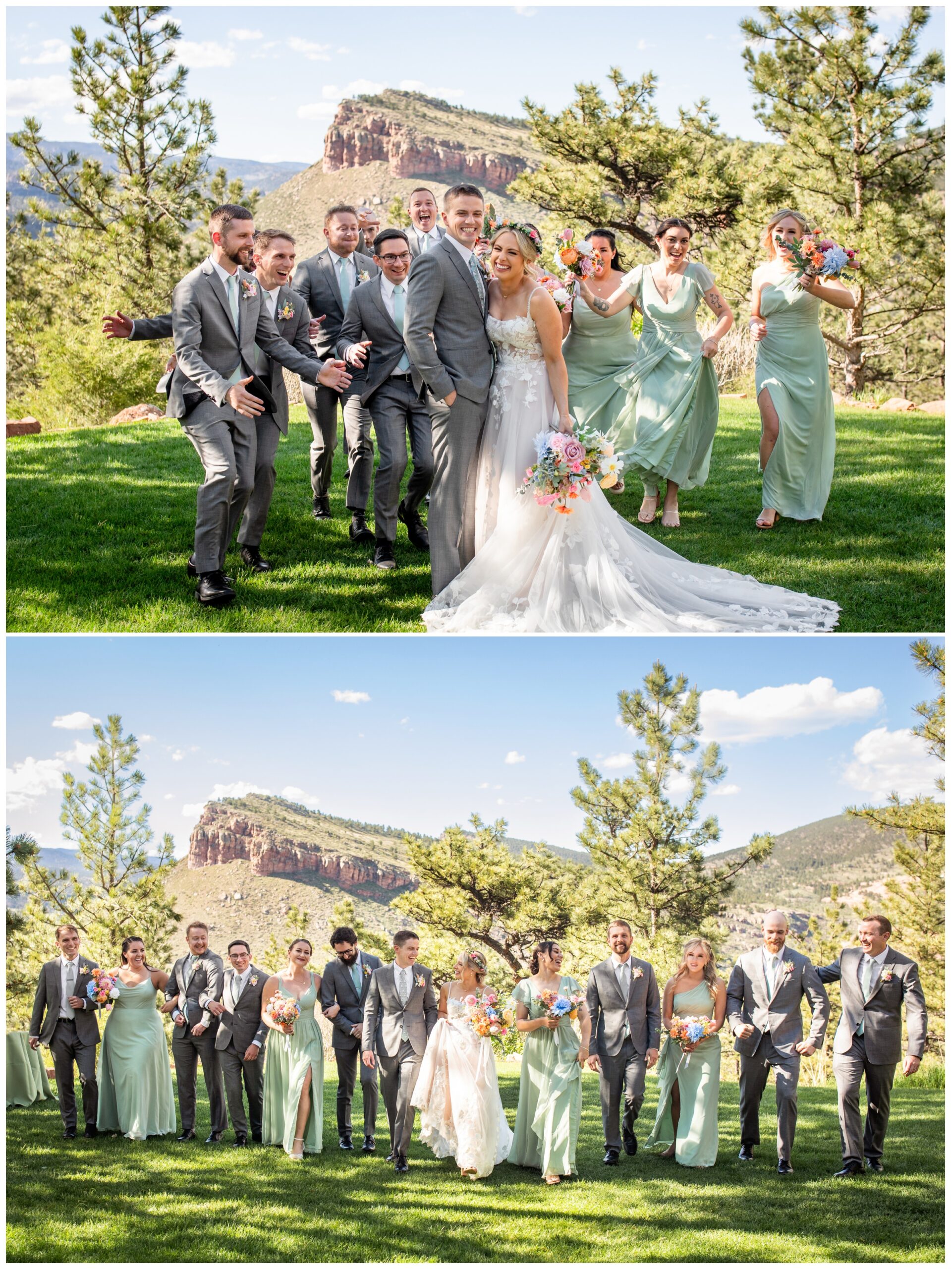 candid wedding party photos by Plum Pretty Photography in Lyons Colorado