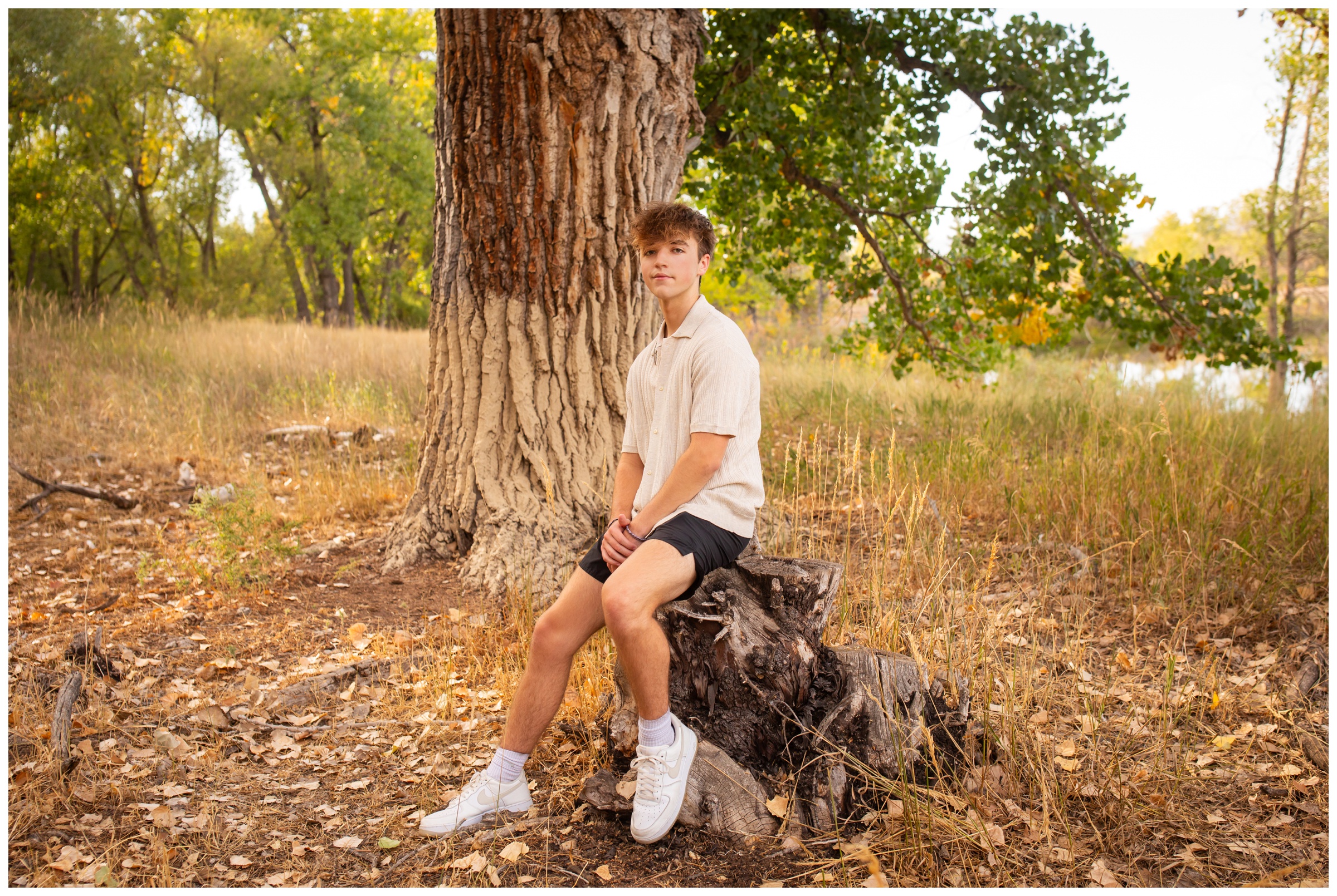 Mead High senior pictures at Golden Ponds Nature Area by Colorado portrait photographer Plum Pretty Photography