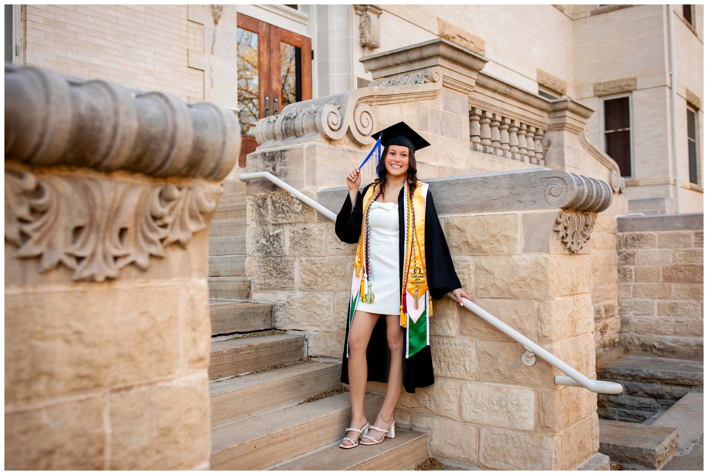 Colorado State graduation pictures at the oval by Fort Collins senior photographer Plum Pretty Photography