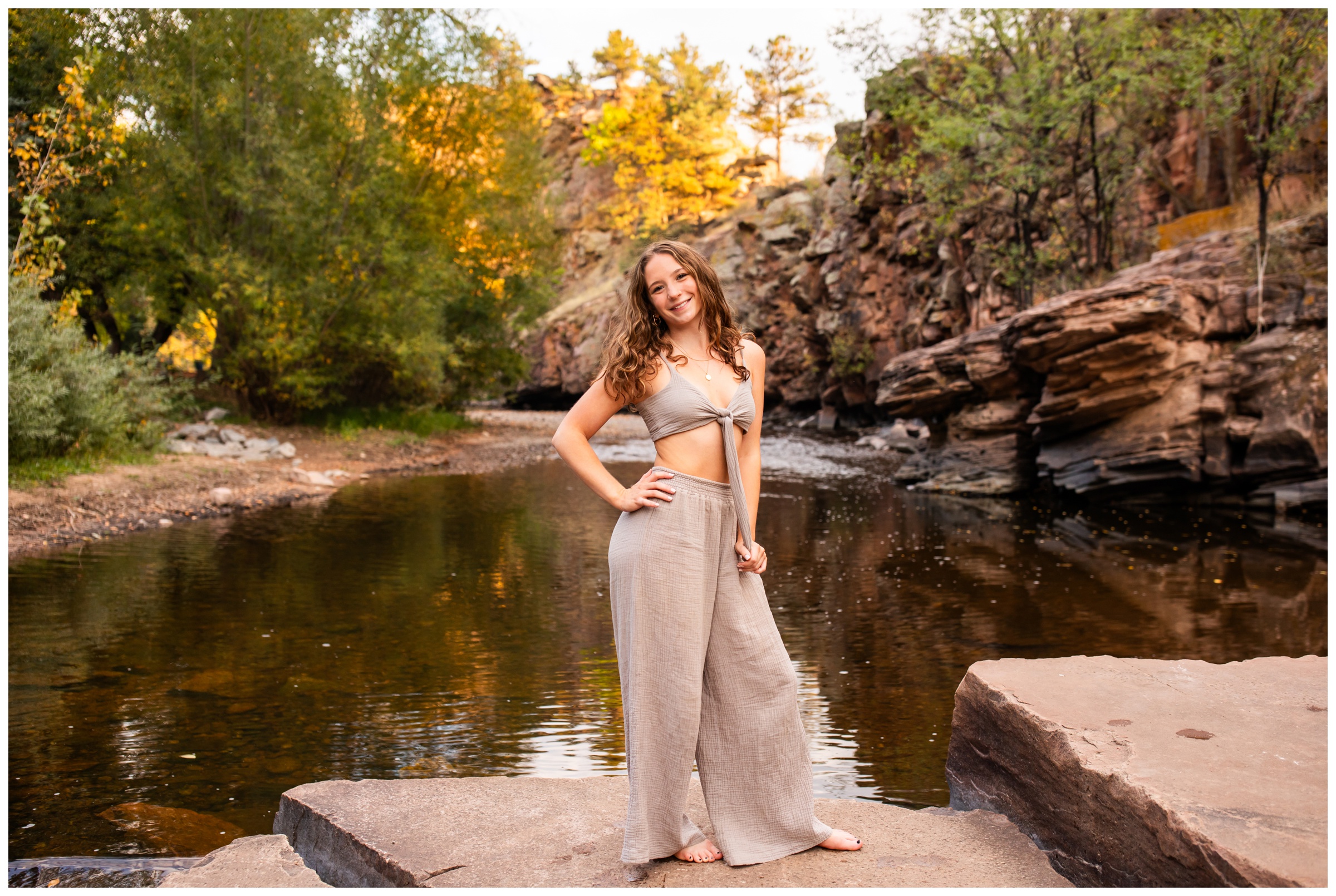 Longmont High senior photography inspiration at the Lavern Johnson Park by Lyons Colorado photographer Plum Pretty Photography
