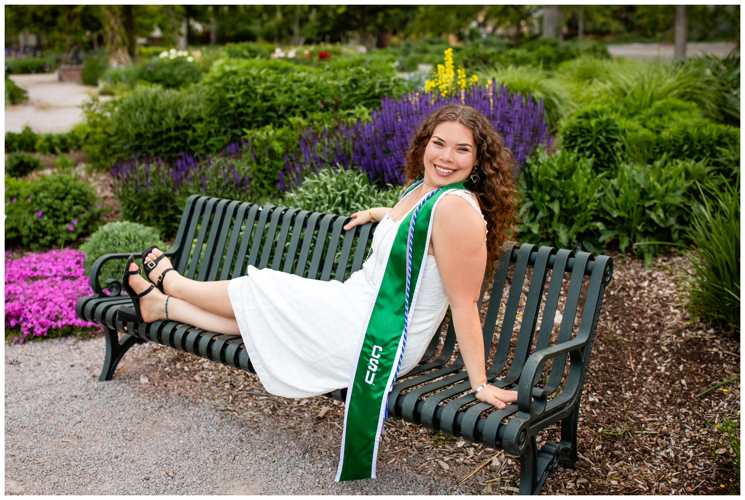 Colorado State graduation photography at the Trial Gardens by college senior photographer Plum Pretty Photography