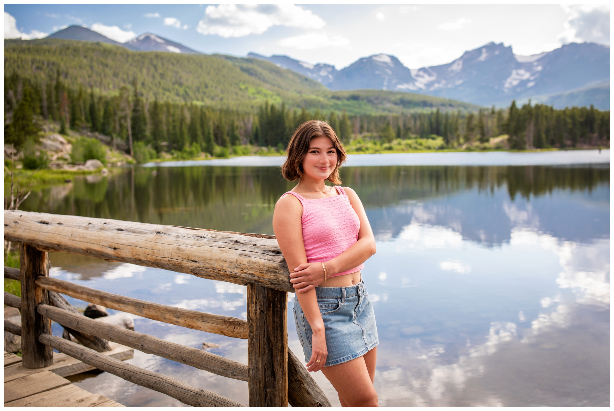 RMNP high school senior pictures at Sprague Lake by Estes Park photographer Plum Pretty Photography