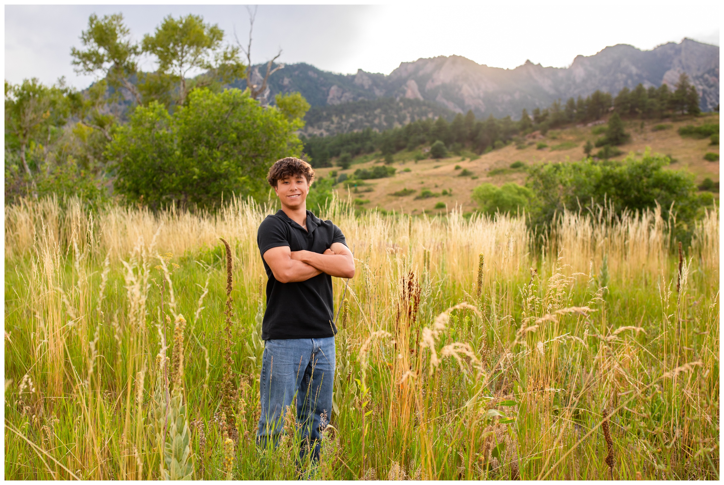 mountain senior pictures for Holy Family High School student by Plum Pretty Photography 