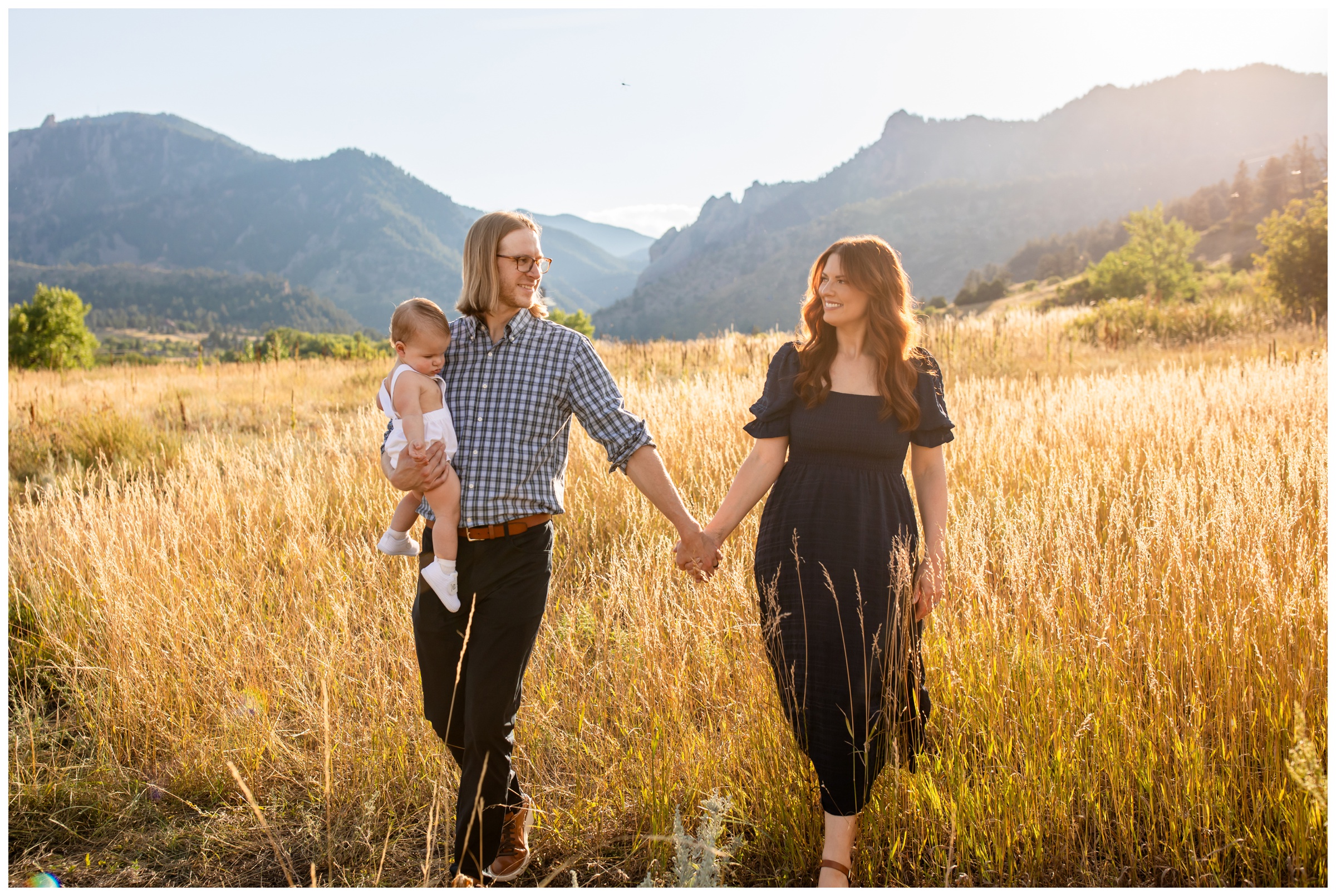 Family photos in Boulder Colorado at South Mesa Trail by portrait photographer Plum Pretty Photography