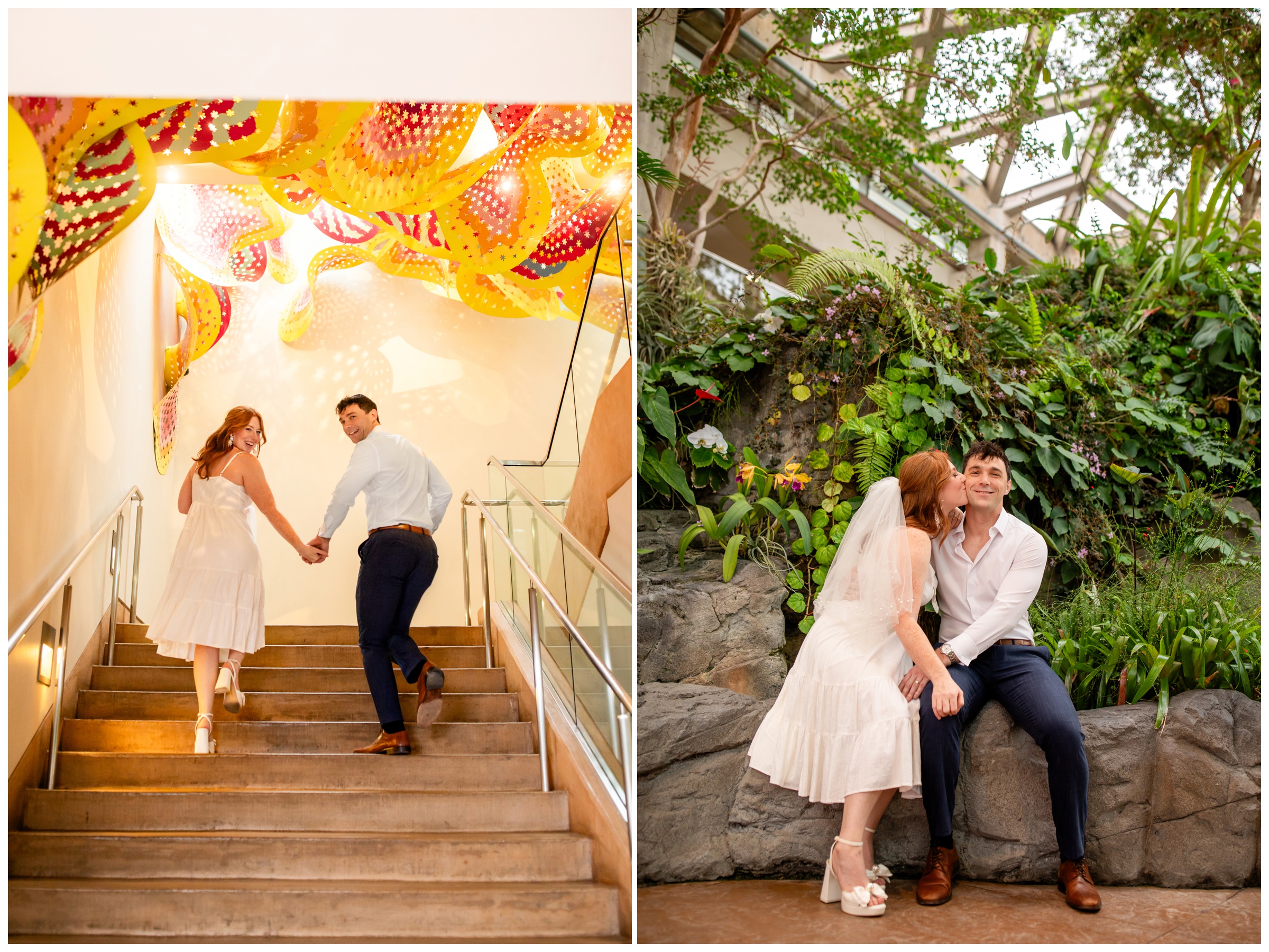 Denver Botanic Gardens wedding photos by Colorado elopement photographer Plum Pretty Photography