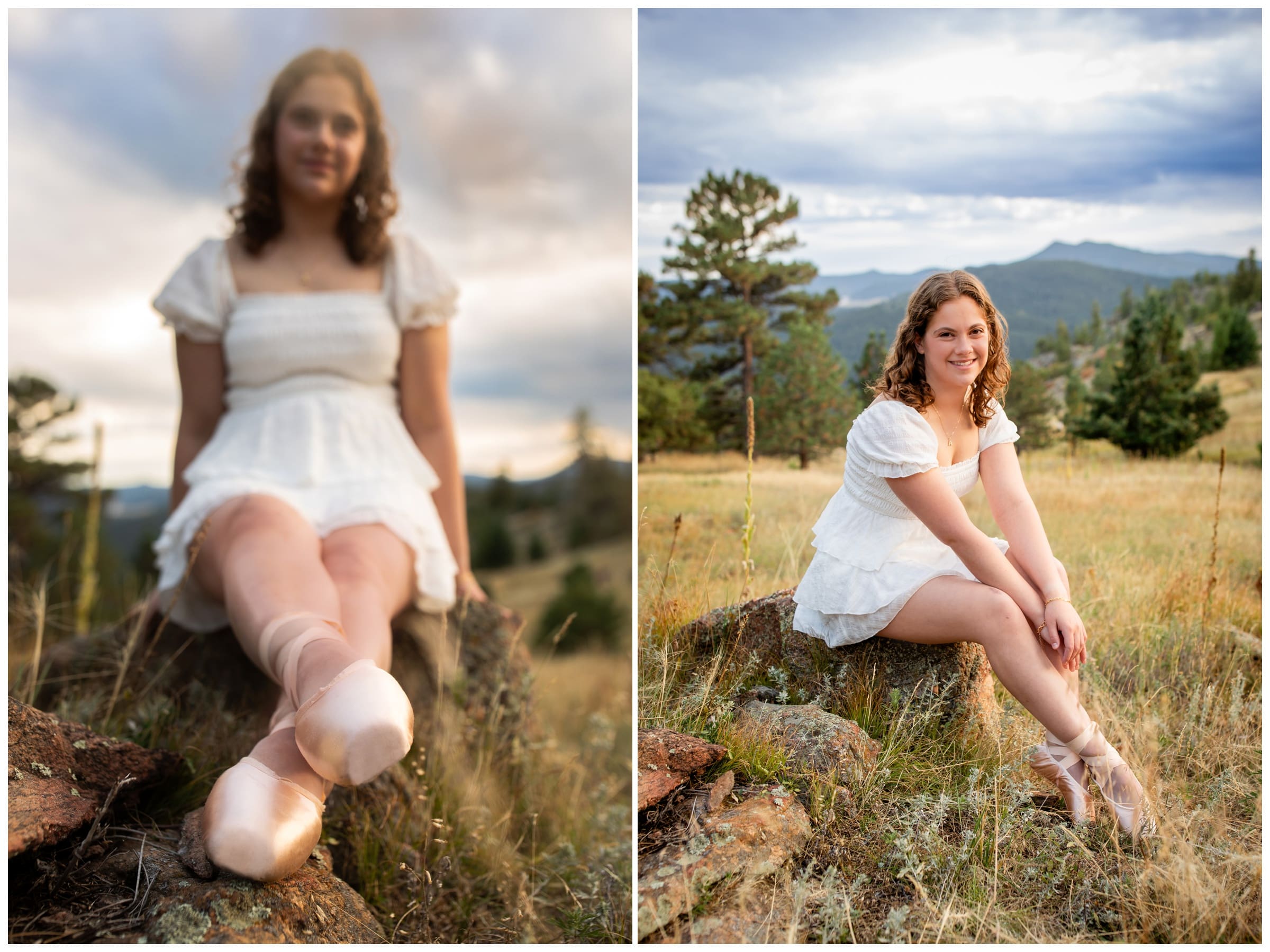 ballerina senior photos in the Colorado mountains by Plum Pretty Photography 