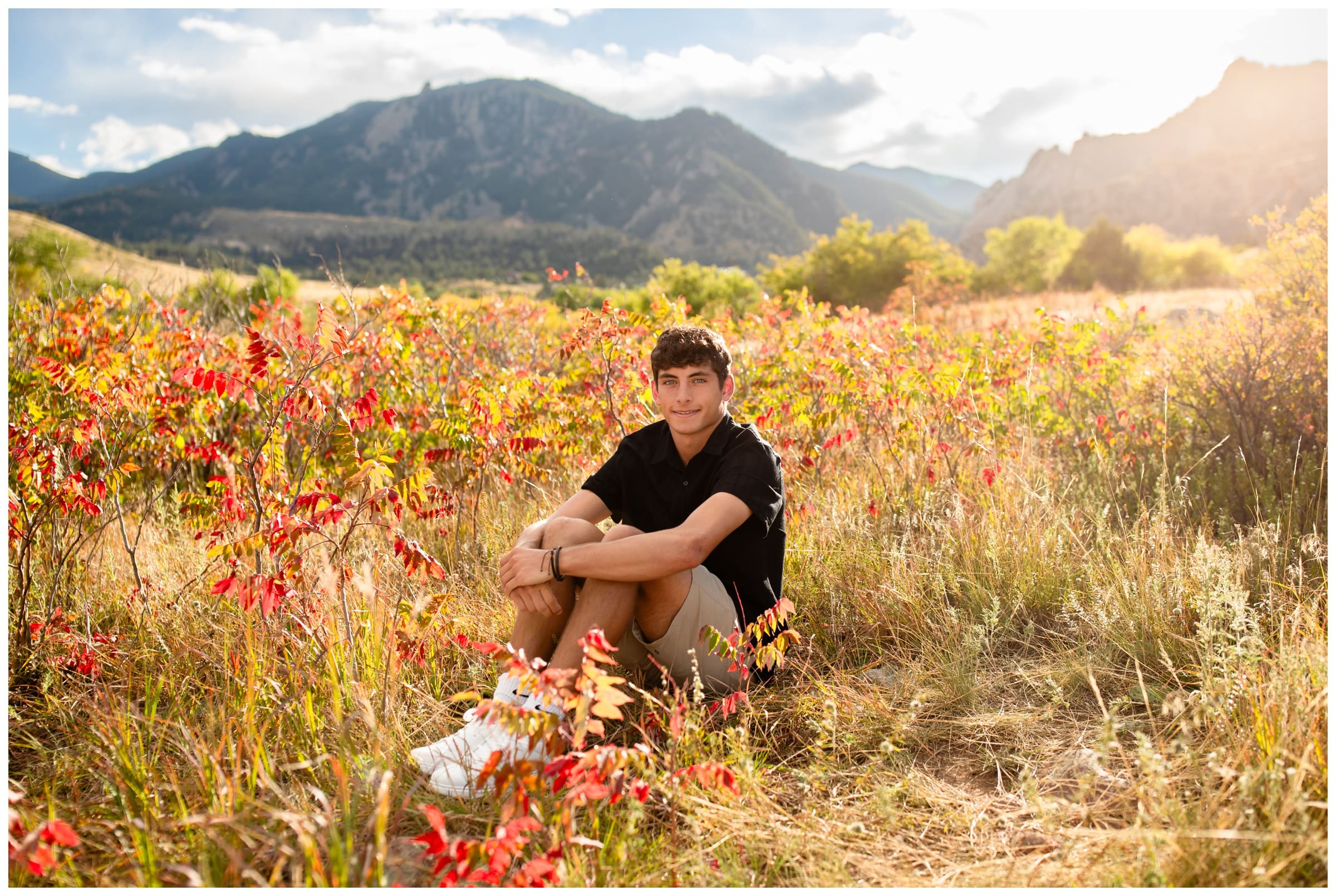 Silver Creek High senior photos at South Mesa Trail by Boulder Colorado portrait photographer Plum Pretty Photography