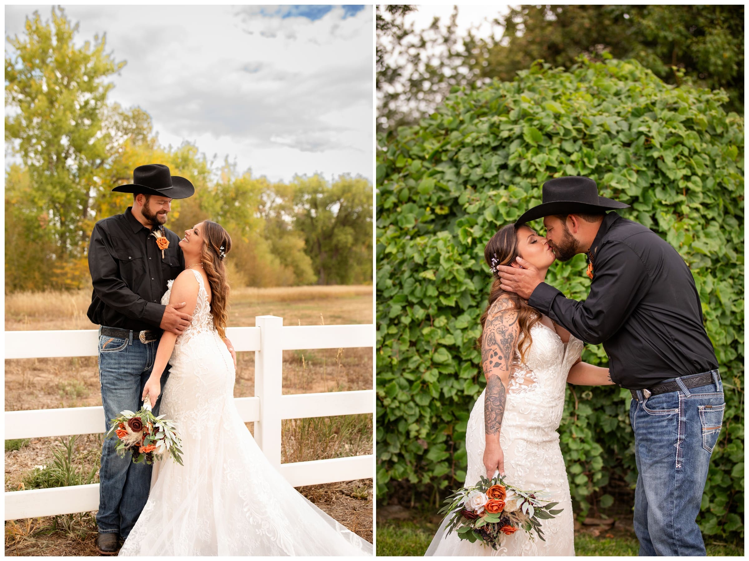 Rustic fall Longmont Colorado wedding photography at a farm by photographer Plum Pretty Photography