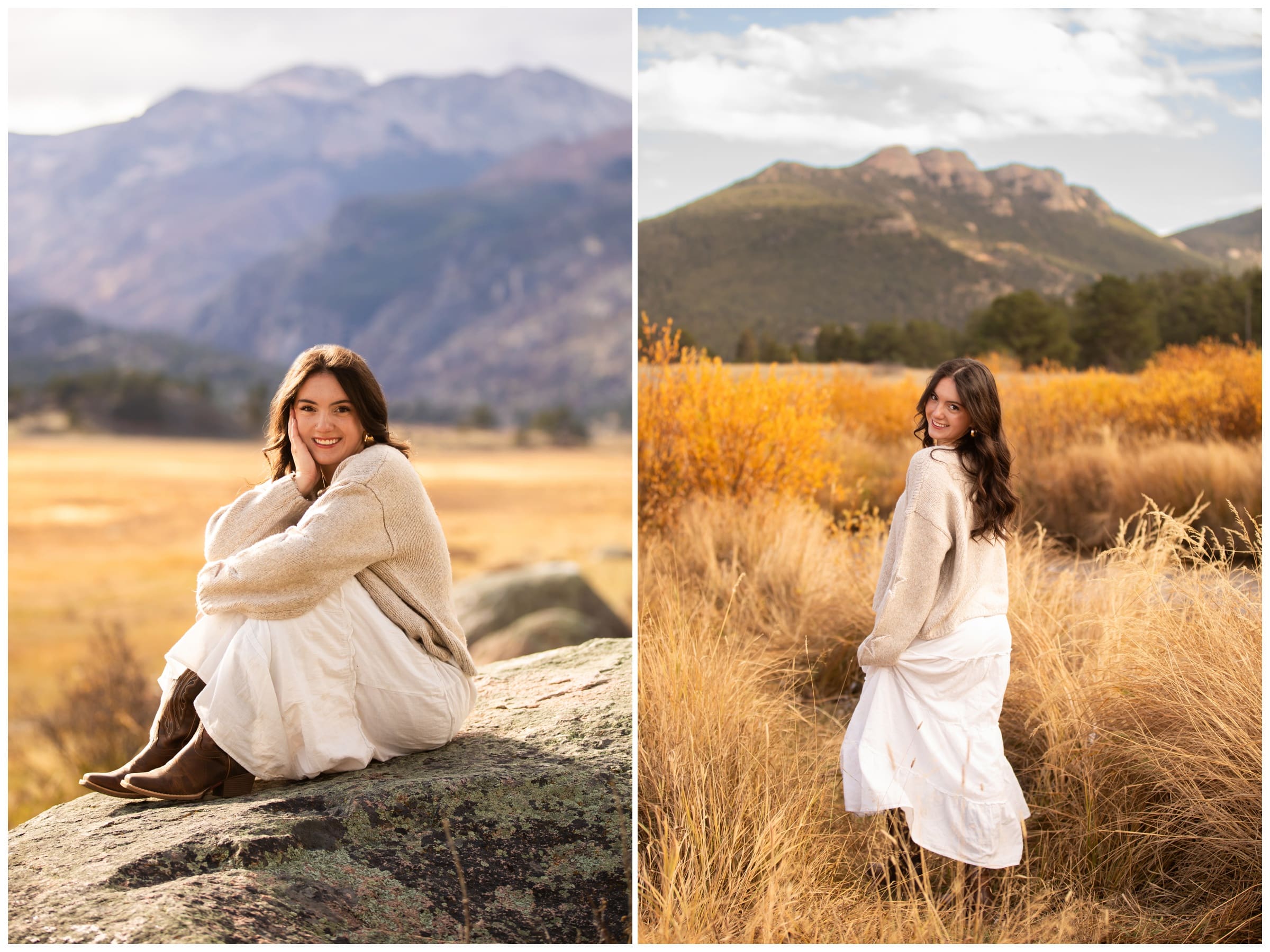 Niwot High senior pictures at Moraine Park in RMNP by Colorado portrait photographer Plum Pretty Photography
