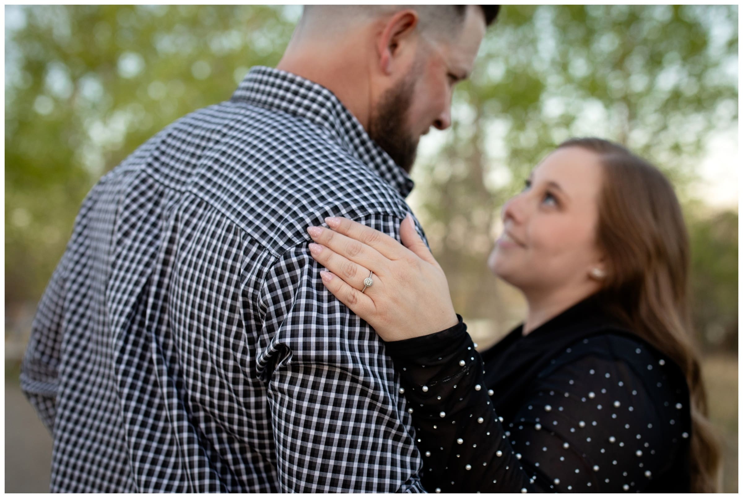 Boulder Colorado engagement photos during spring at Coot Lake by portrait photographer Plum Pretty Photography