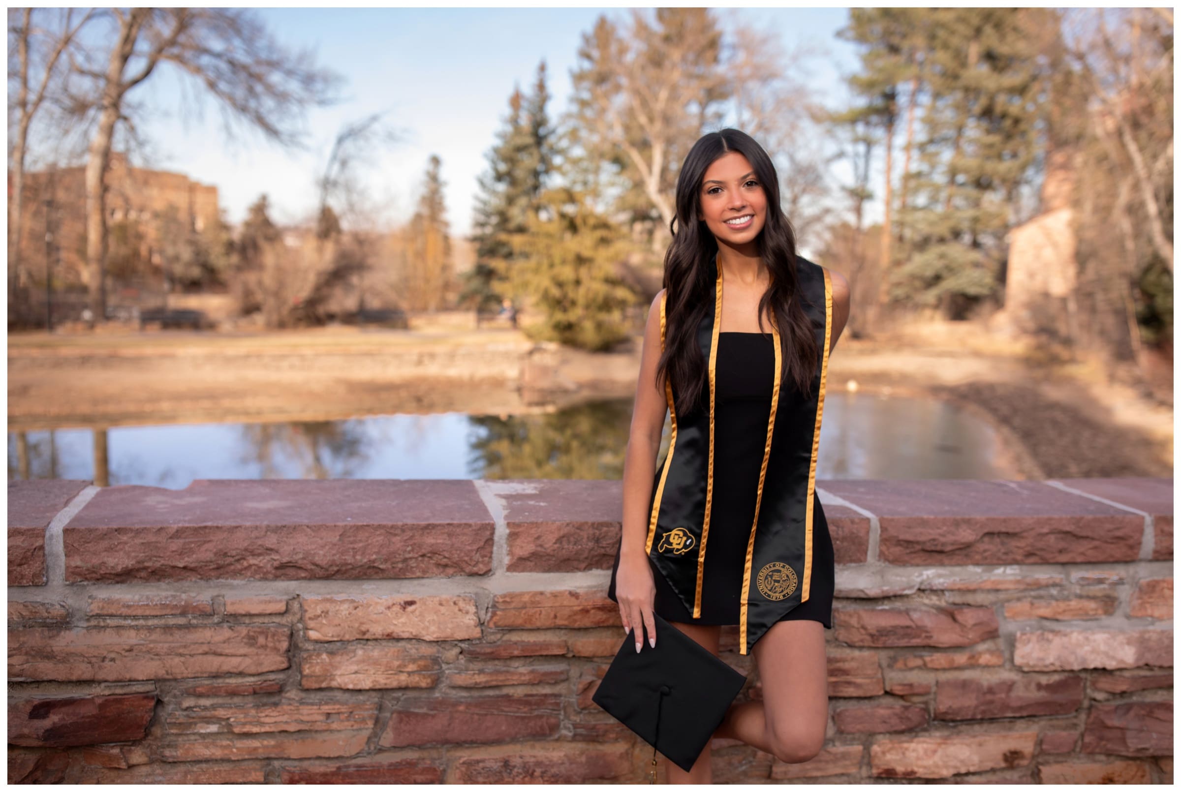 Colorado college cap and gown photography inspiration by Plum Pretty Photography