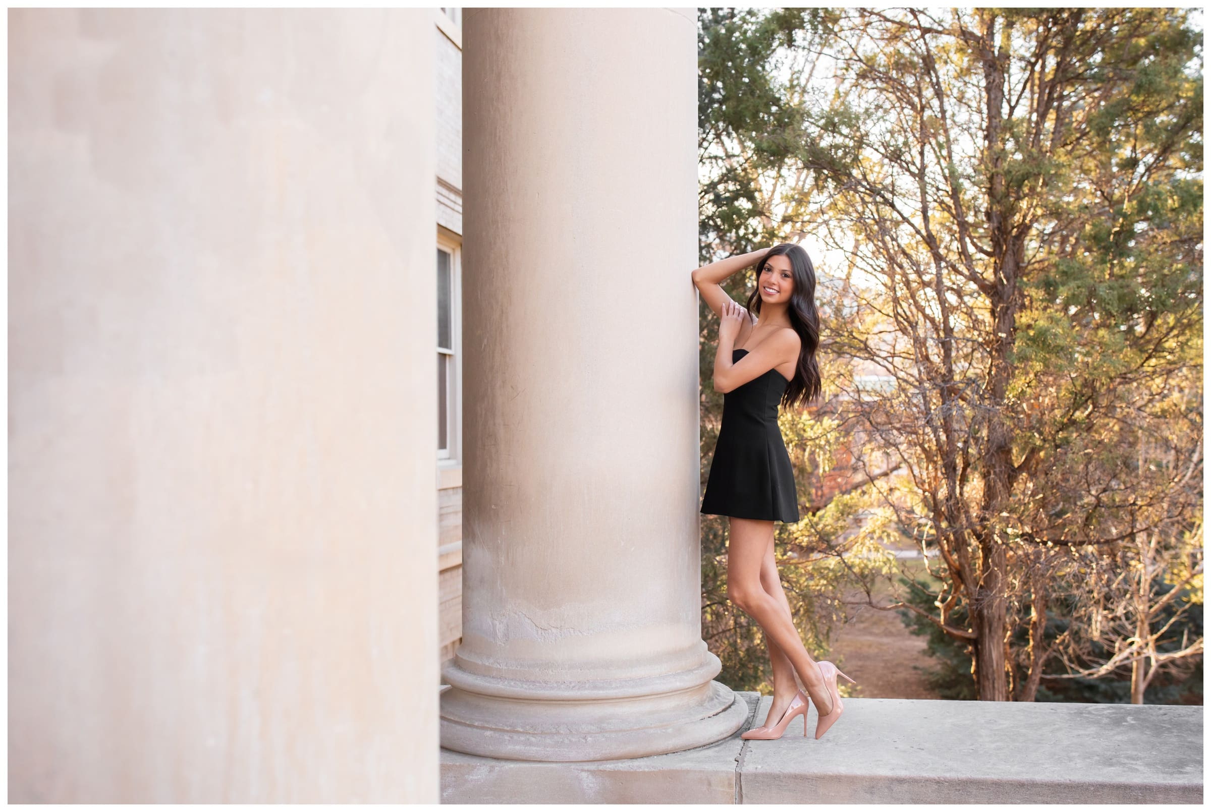 CU Boulder grad photos on campus by Colorado college portrait photographer Plum Pretty Photography
